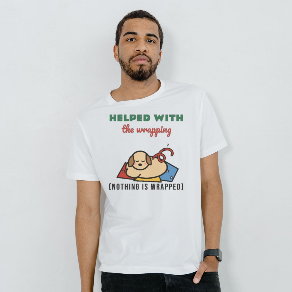 Helped With the Wrapping Tee in white