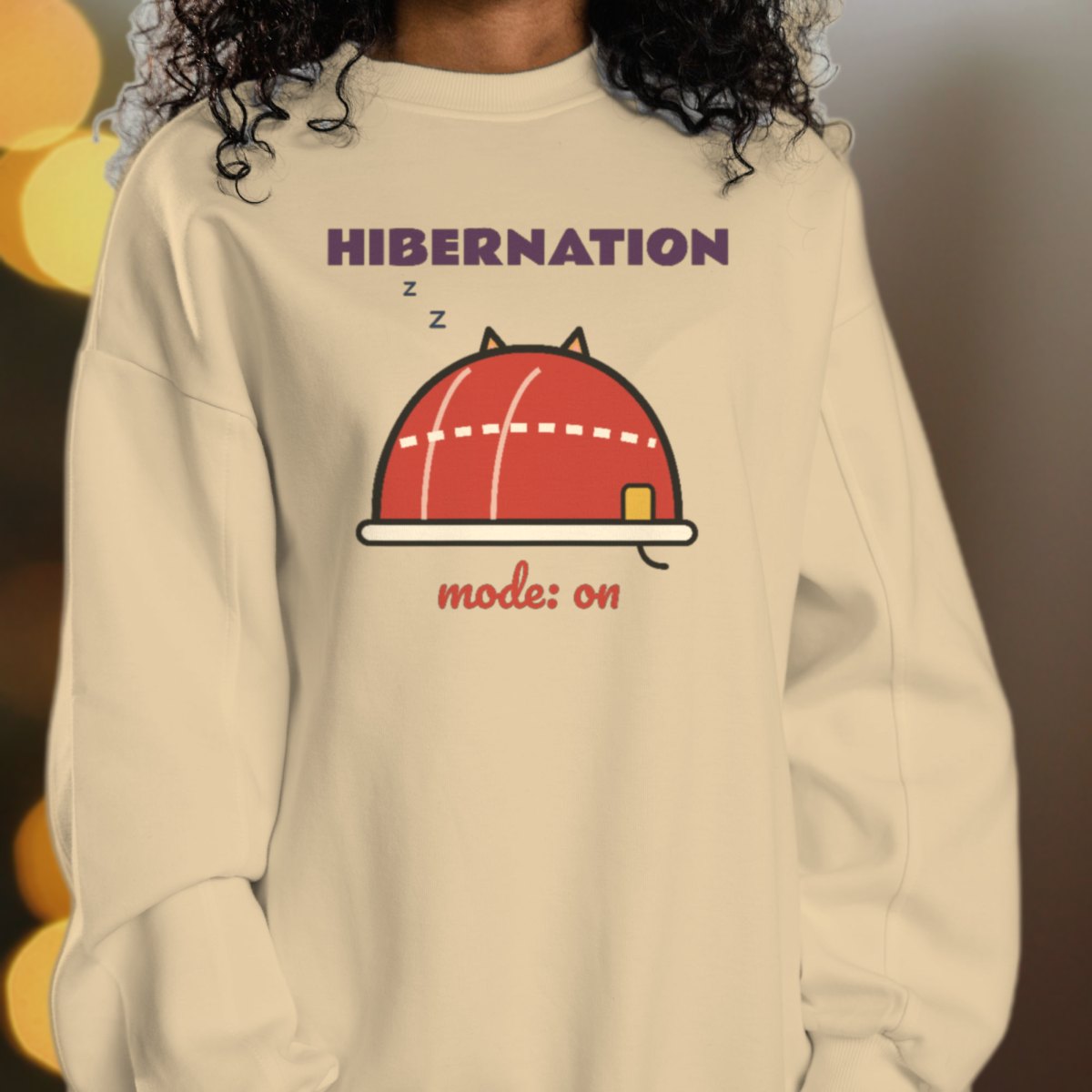Hibernation Mode Sweatshirt in sand
