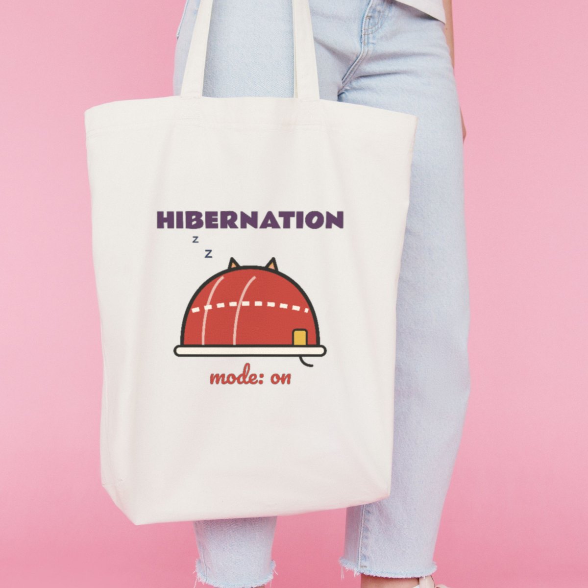 Hibernation Mode Tote Bag in natural