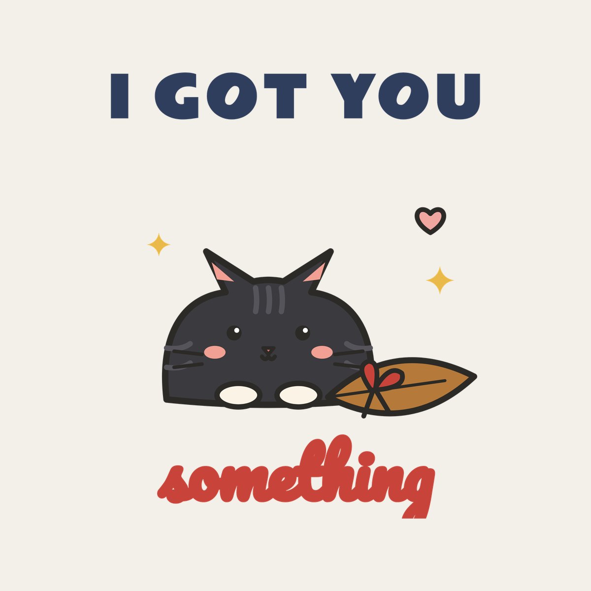 I Got You Something design, close up