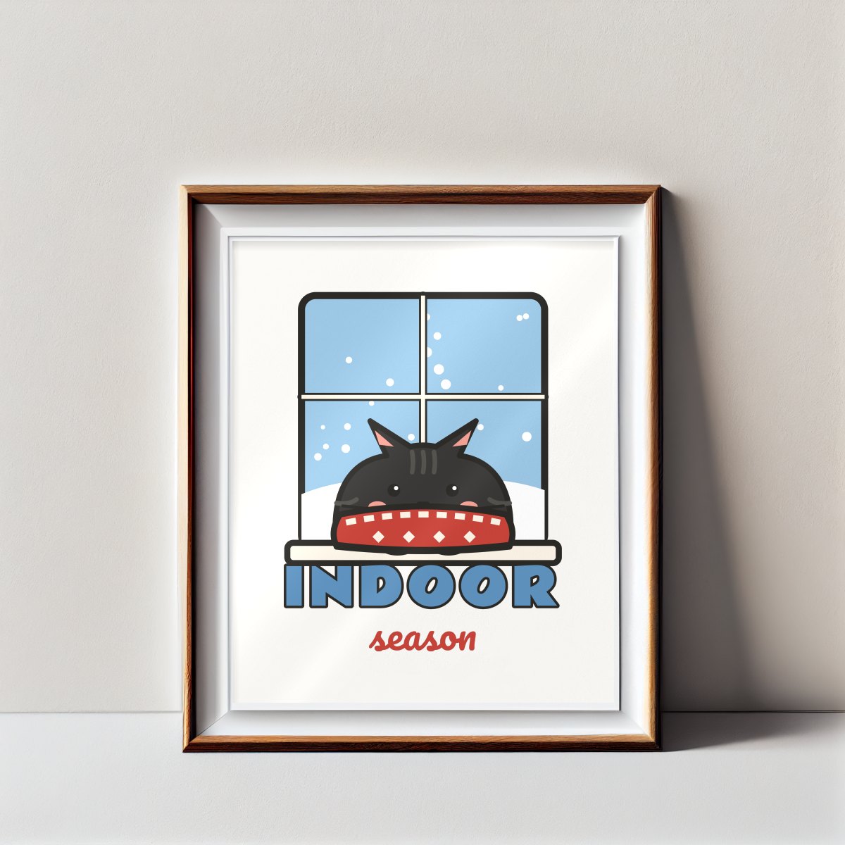 Indoor Season Art Print in matte white