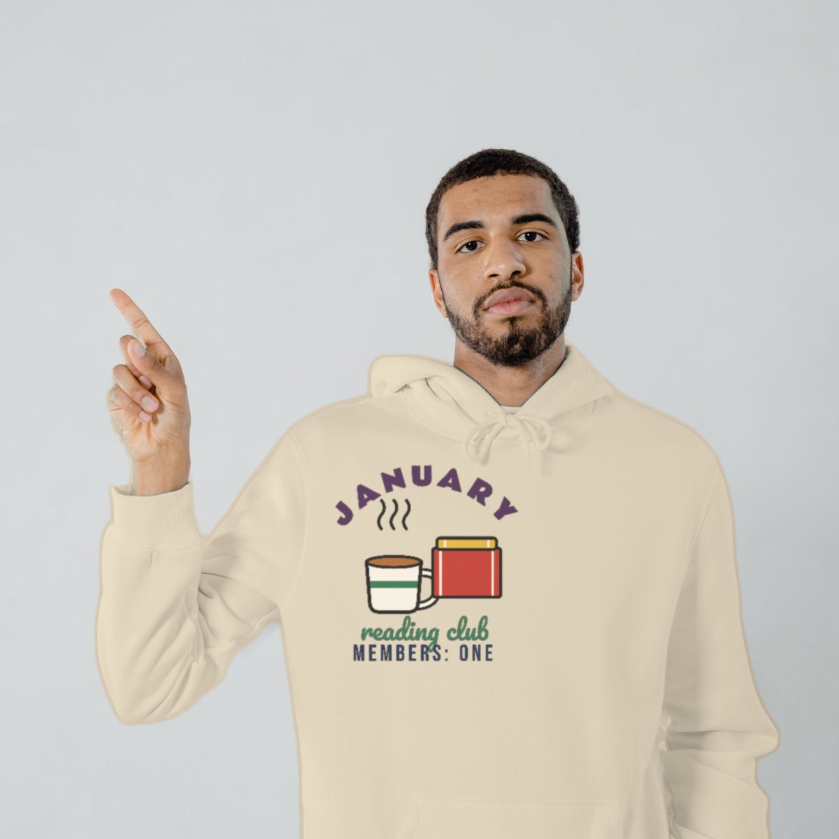 January Reading Club Hoodie in sand