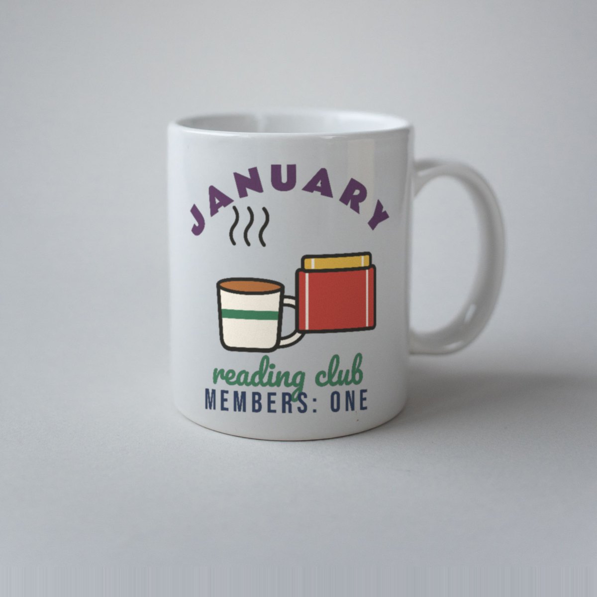 January Reading Club Mug in white