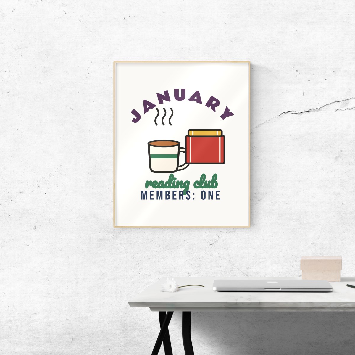 January Reading Club Art Print, photo 3