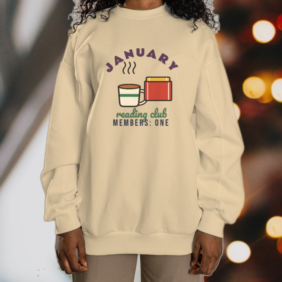 January Reading Club Sweatshirt in sand