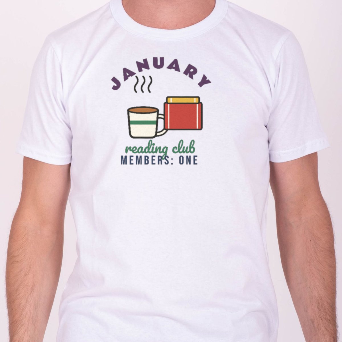 January Reading Club Tee in white
