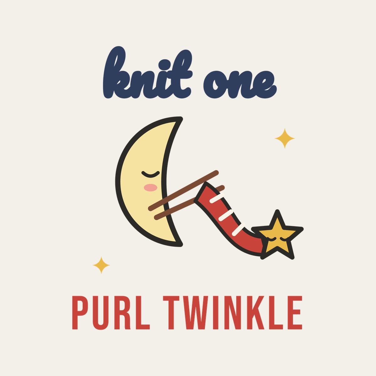 Knit One, Purl Twinkle design, close up