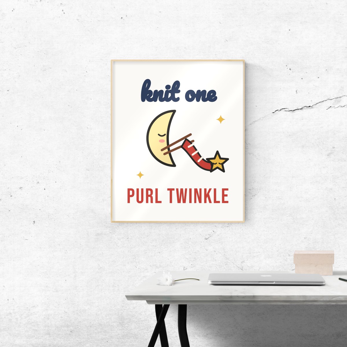 Knit One, Purl Twinkle Art Print, photo 3