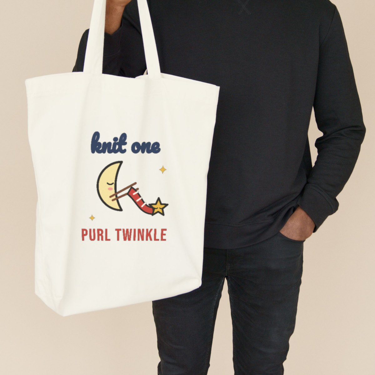 Knit One, Purl Twinkle Tote Bag, photo 2