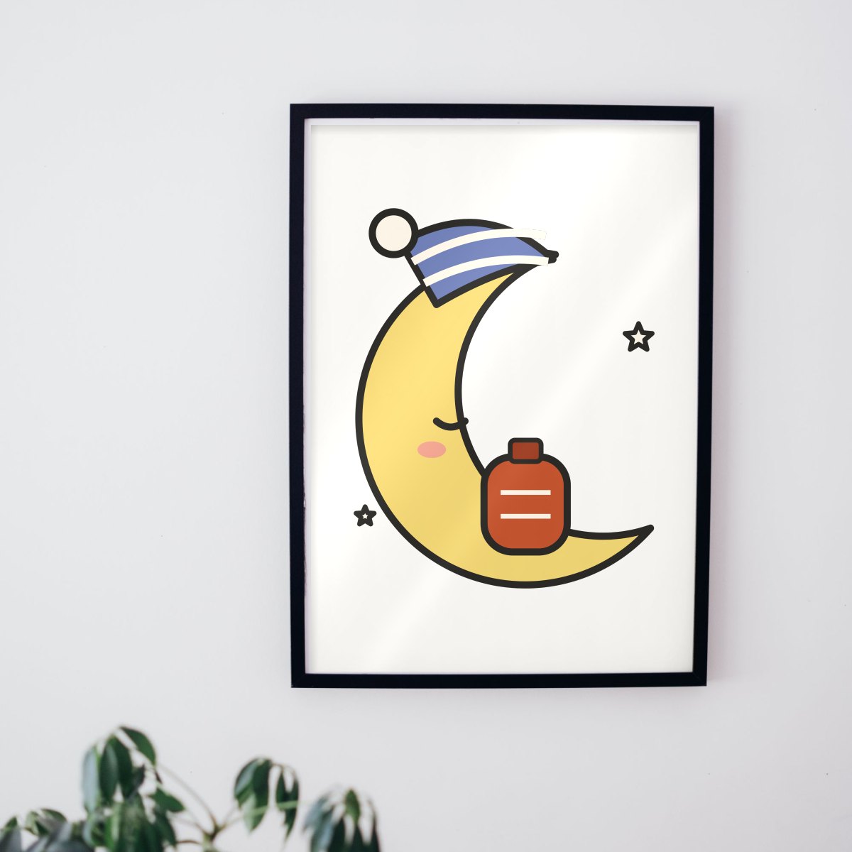 Knitted Moon Art Print, photo 2