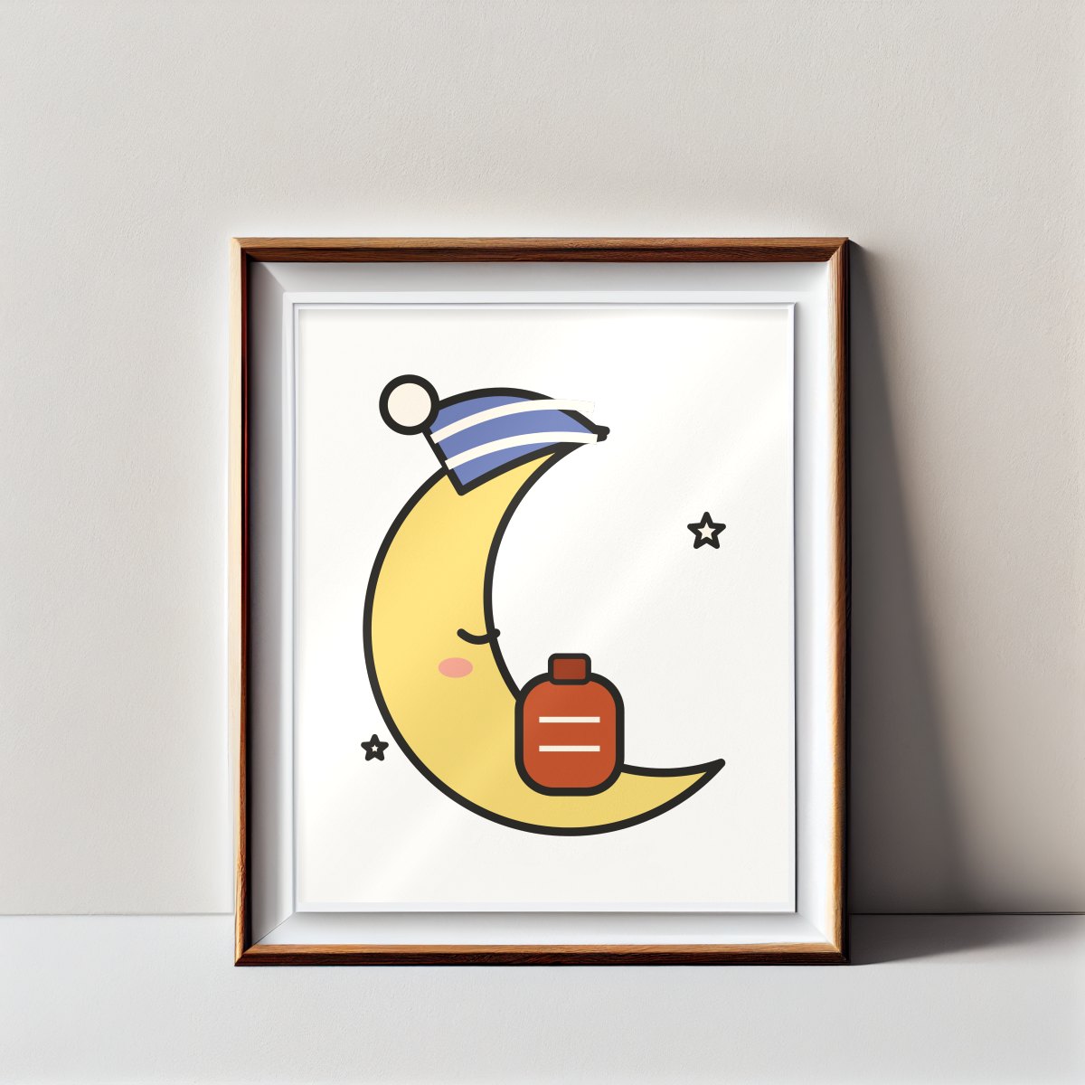 Knitted Moon Art Print, photo 3