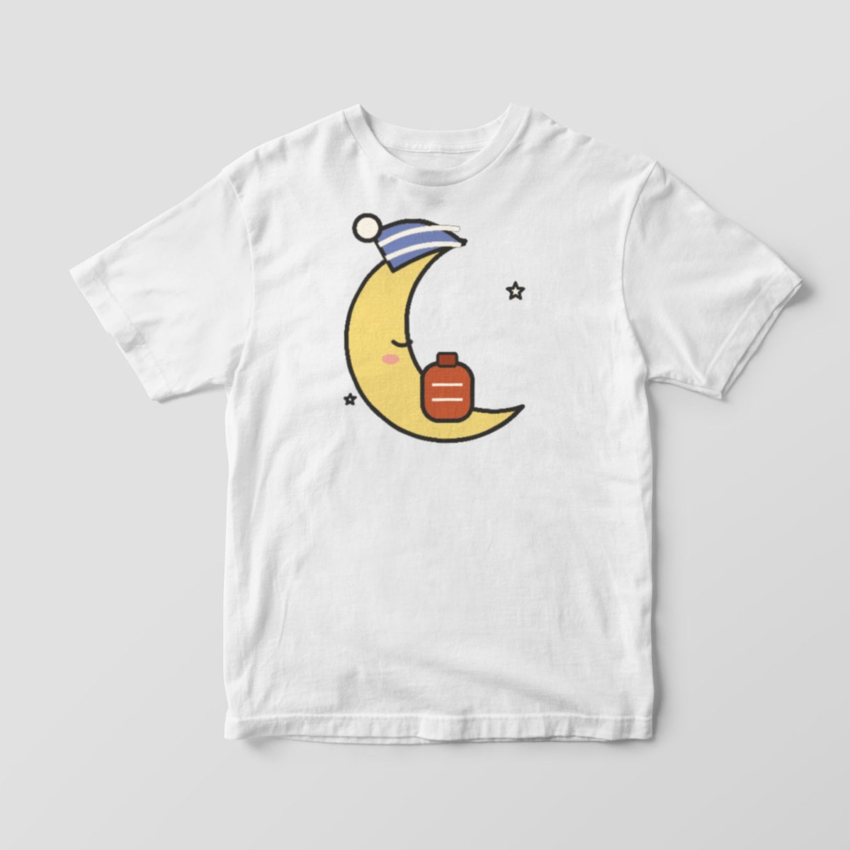 Knitted Moon Tee in white
