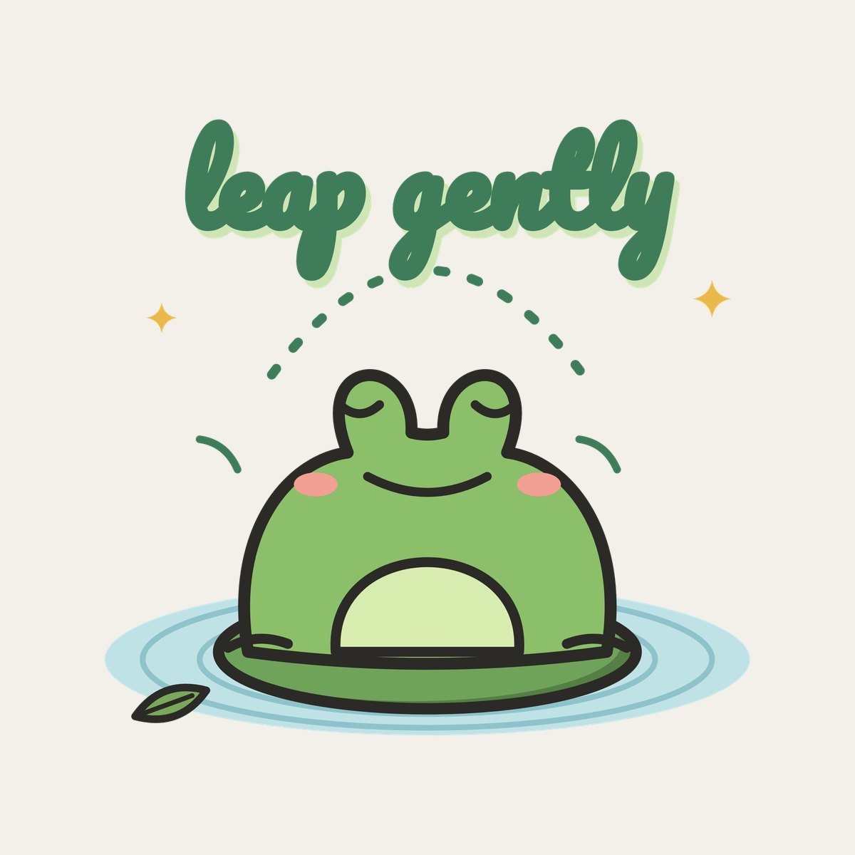 Leap Gently design, close up