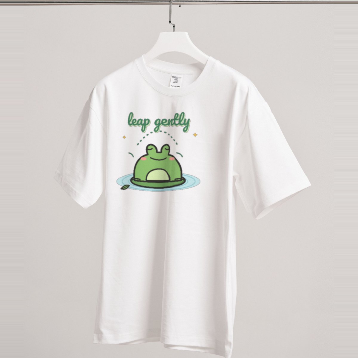 Leap Gently Tee in white