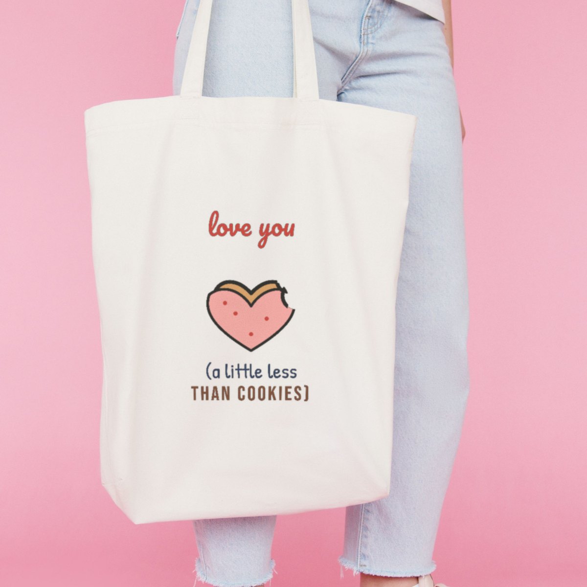 Love You (a Little Less Than Cookies) Tote Bag, photo 2
