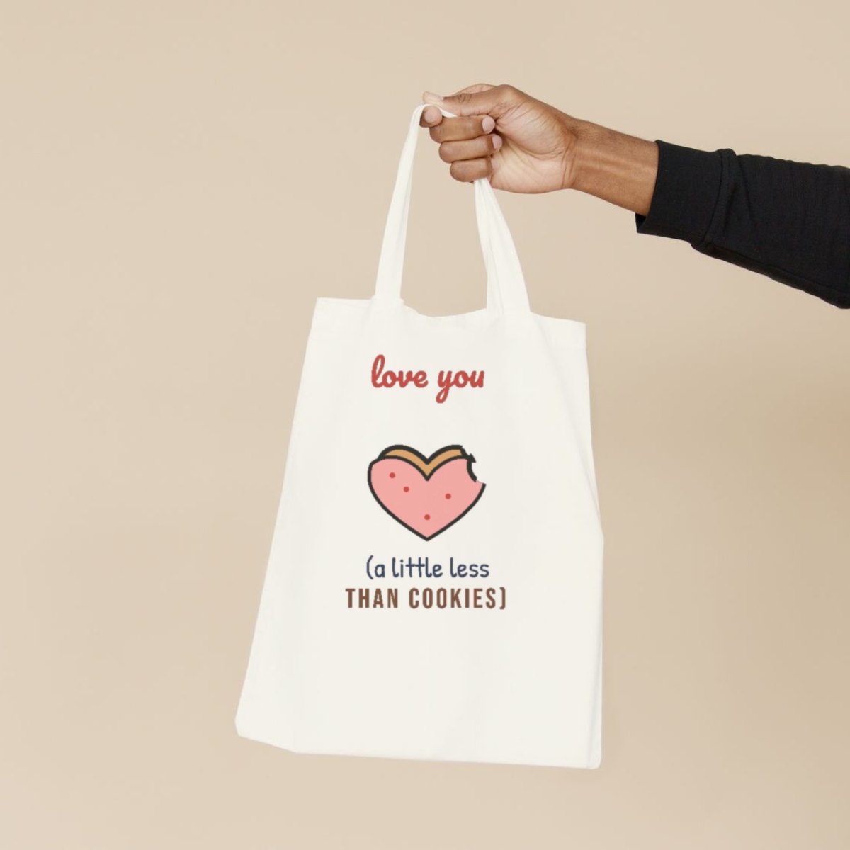 Love You (a Little Less Than Cookies) Tote Bag, photo 3