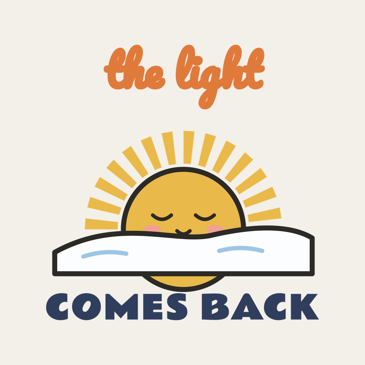 The Light Comes Back design, close up