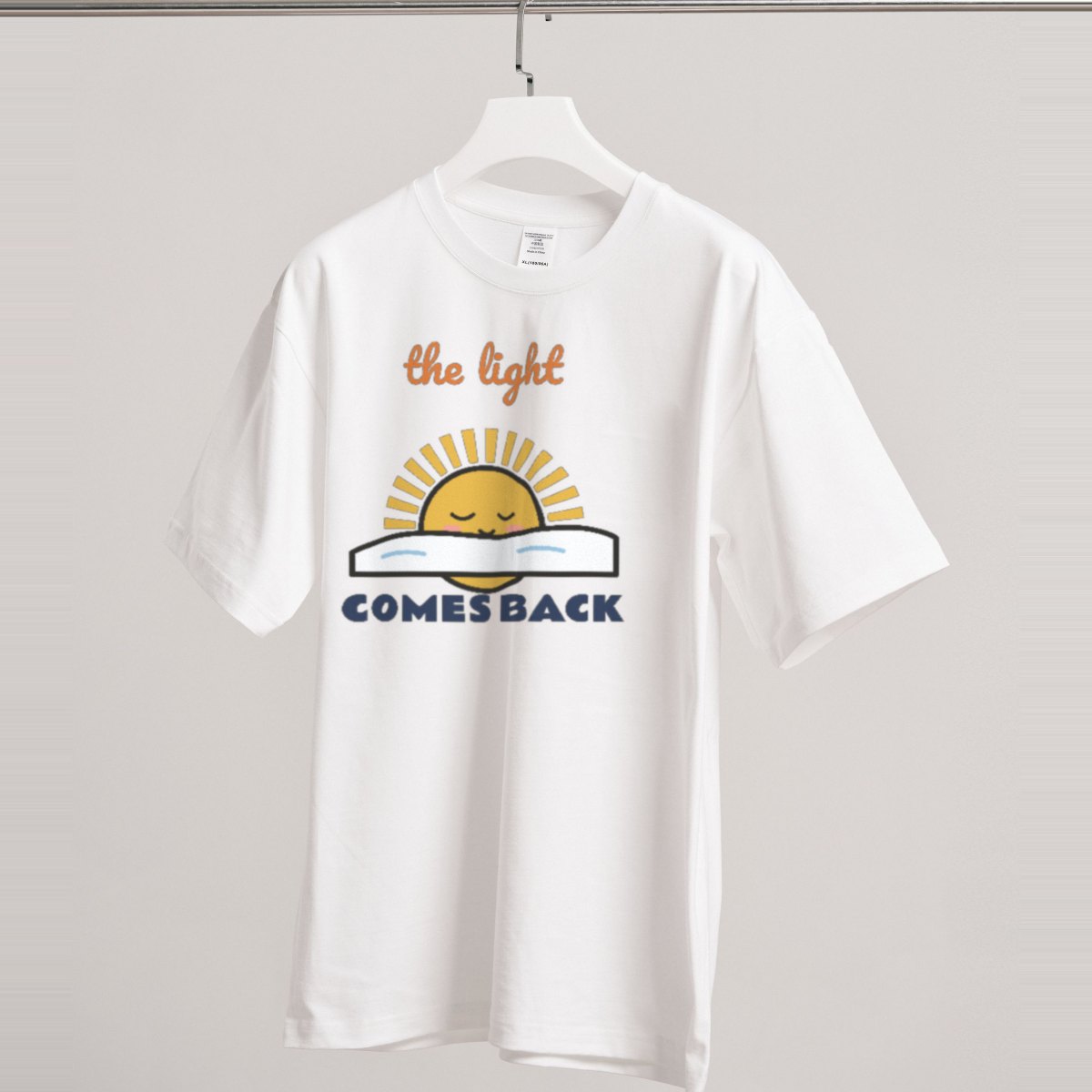 The Light Comes Back Tee in white