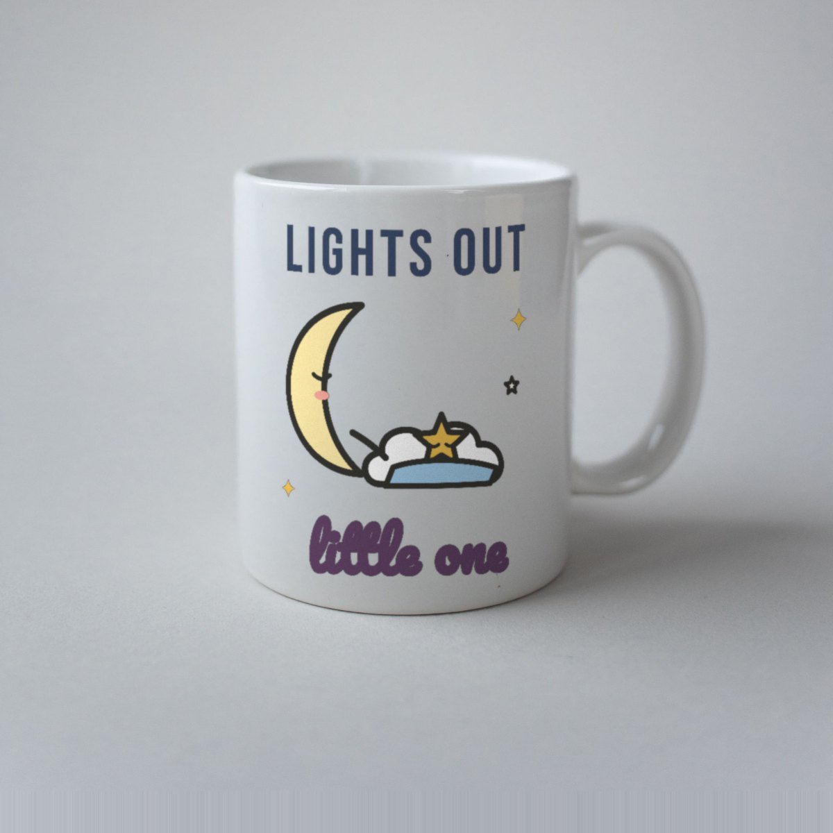 Lights Out, Little One Mug in white