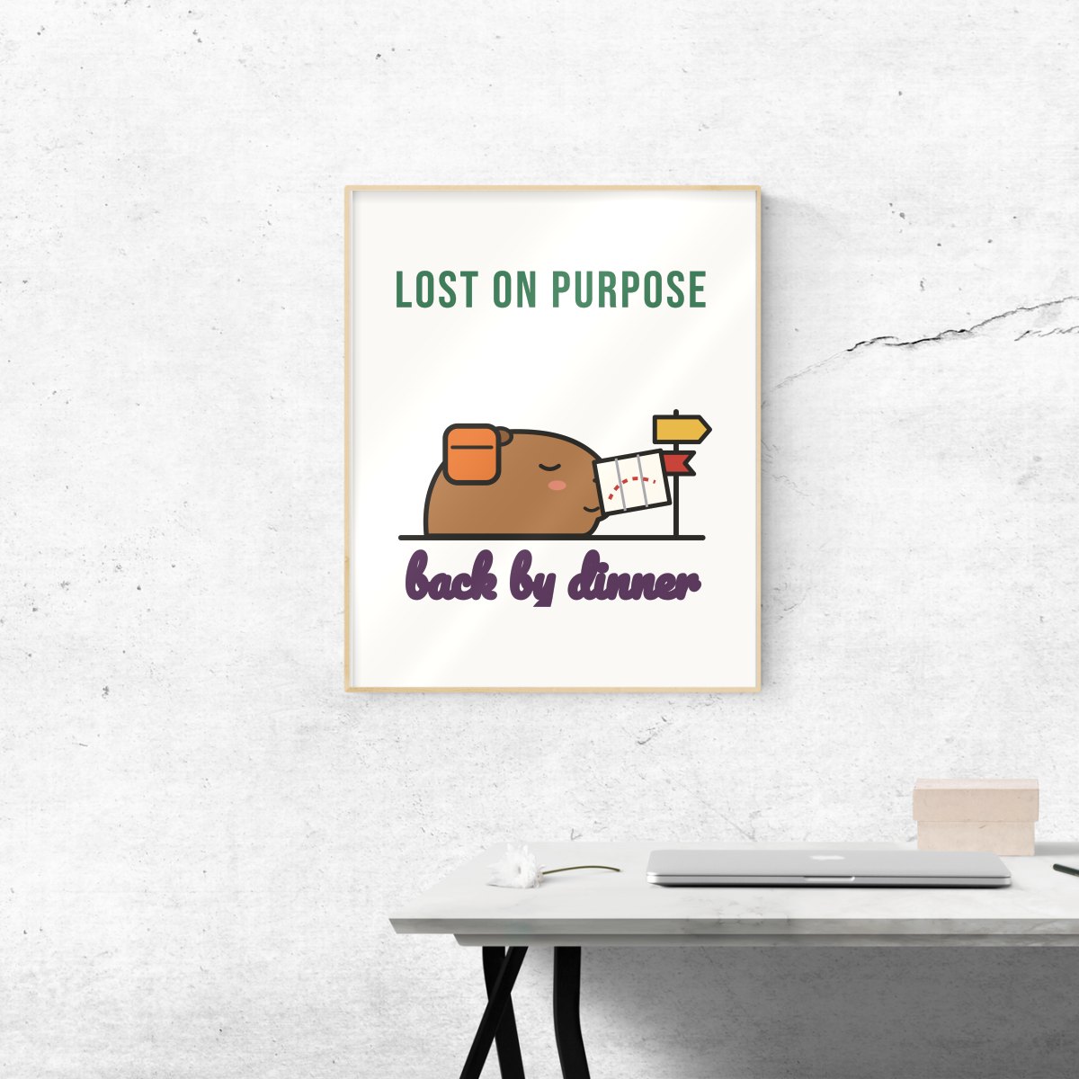 Lost on Purpose, Back by Dinner Art Print, photo 2