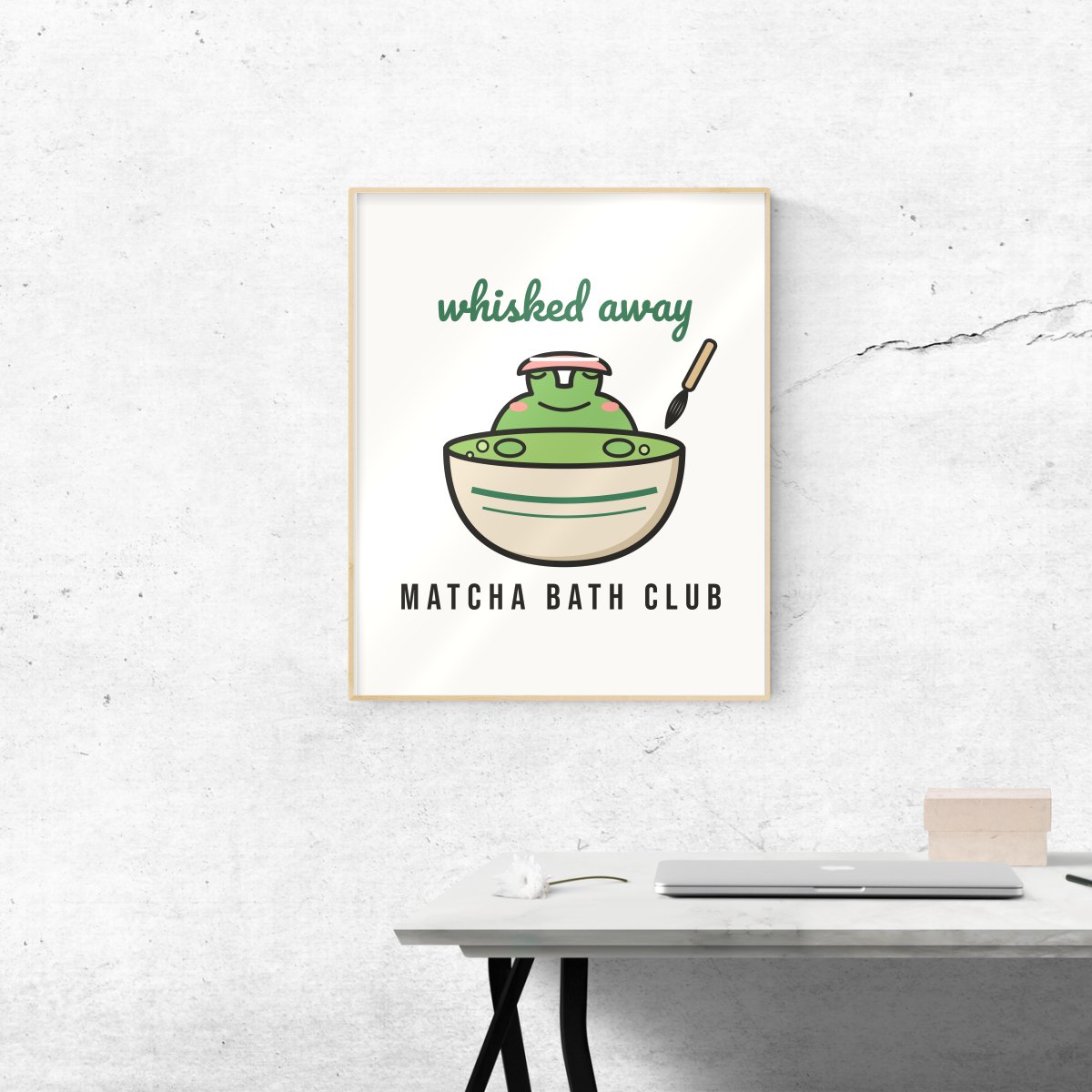 Whisked Away Art Print in matte white