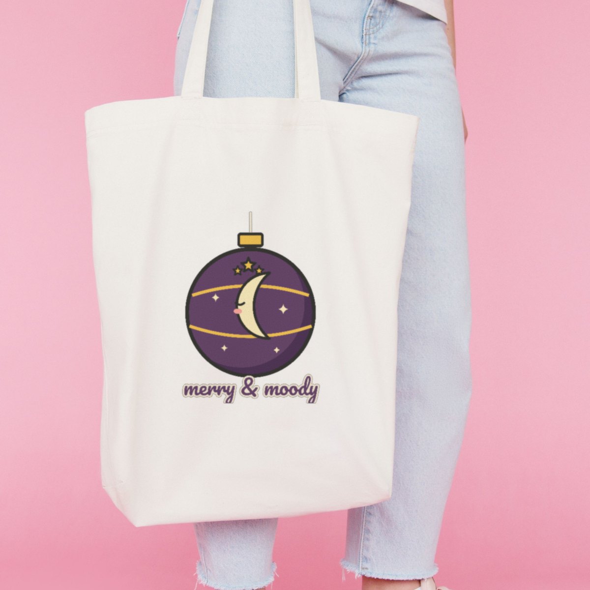 Merry and Moody Tote Bag in natural