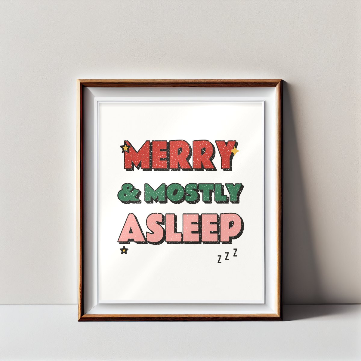 Merry & Mostly Asleep Art Print, photo 2
