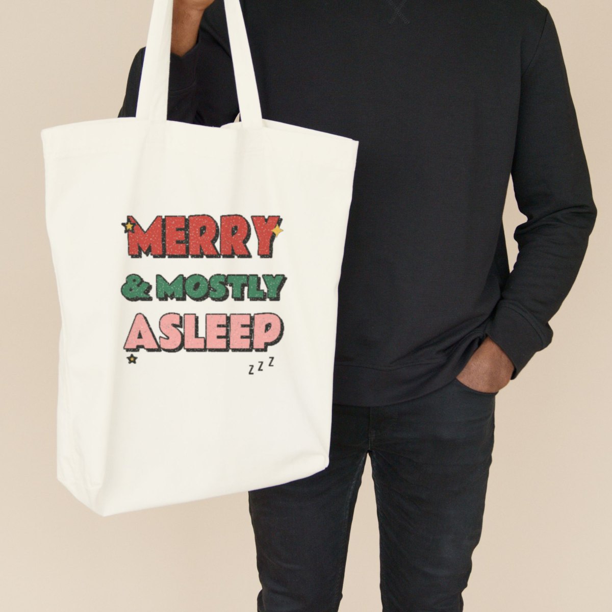 Merry & Mostly Asleep Tote Bag, photo 2