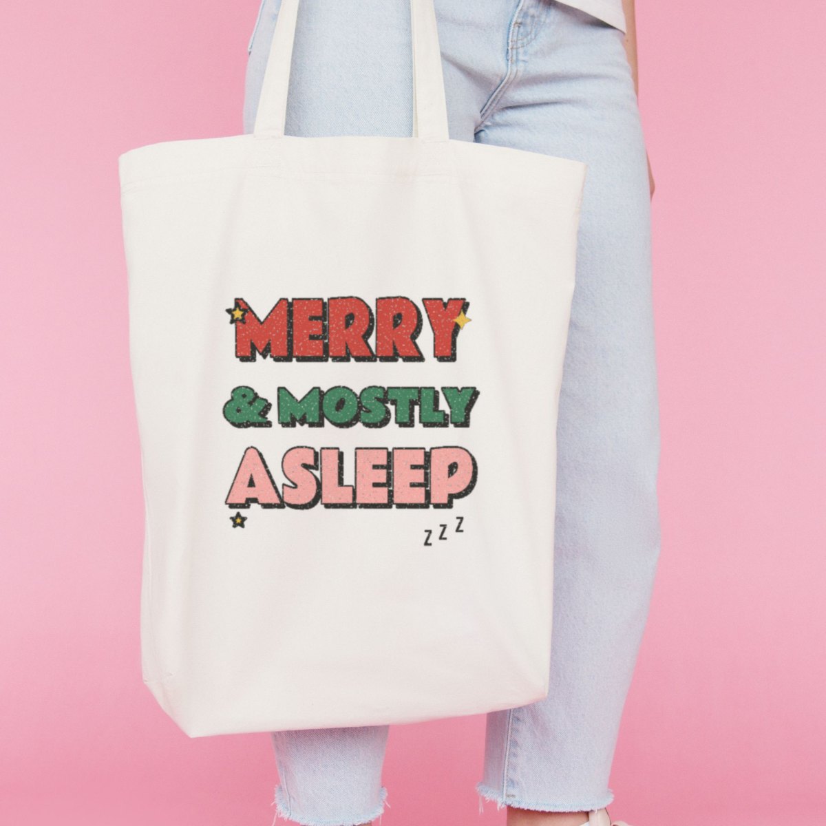 Merry & Mostly Asleep Tote Bag, photo 3