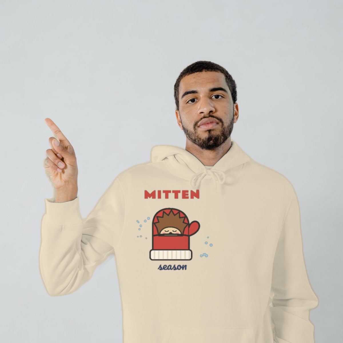 Mitten Season Hoodie in sand