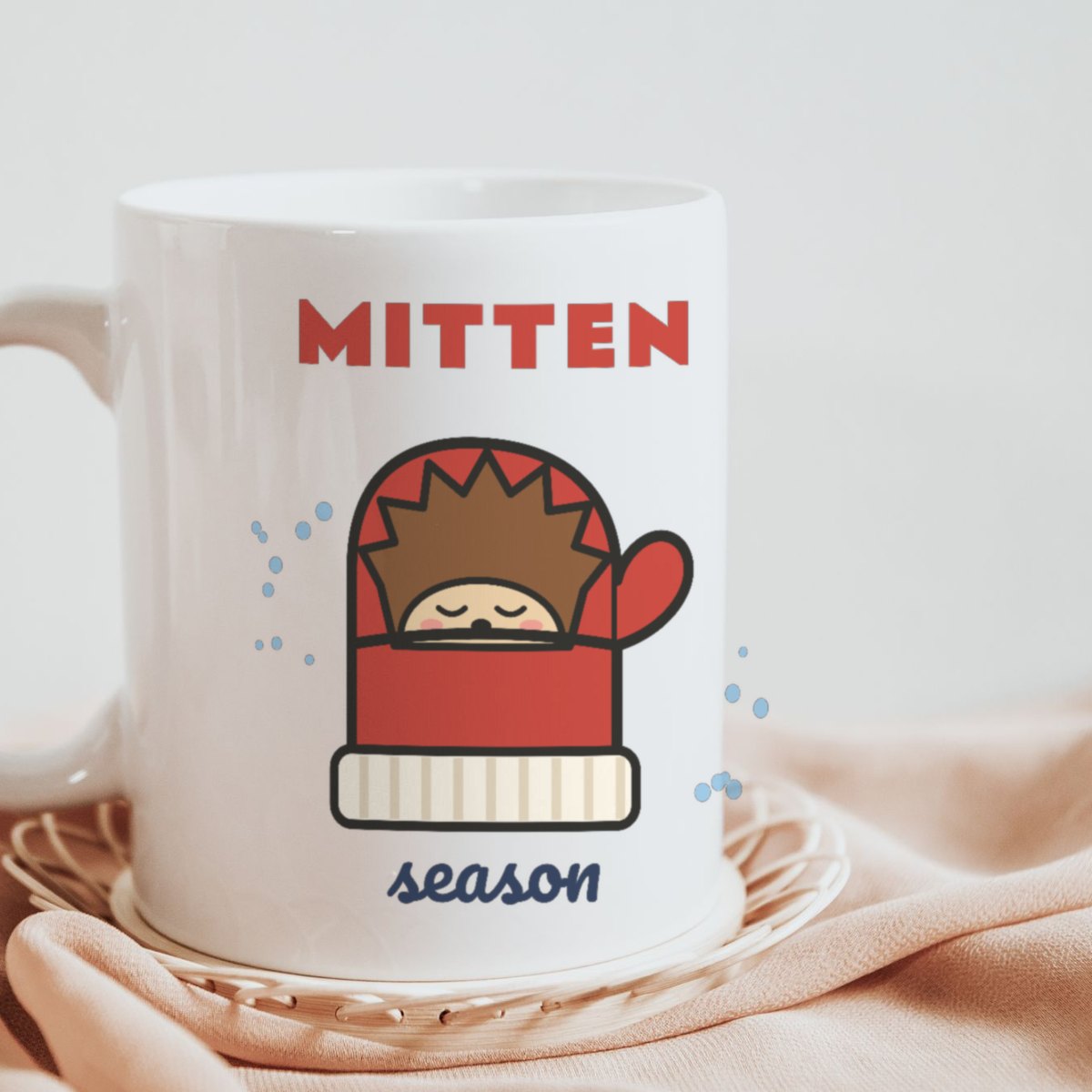 Mitten Season Mug in white