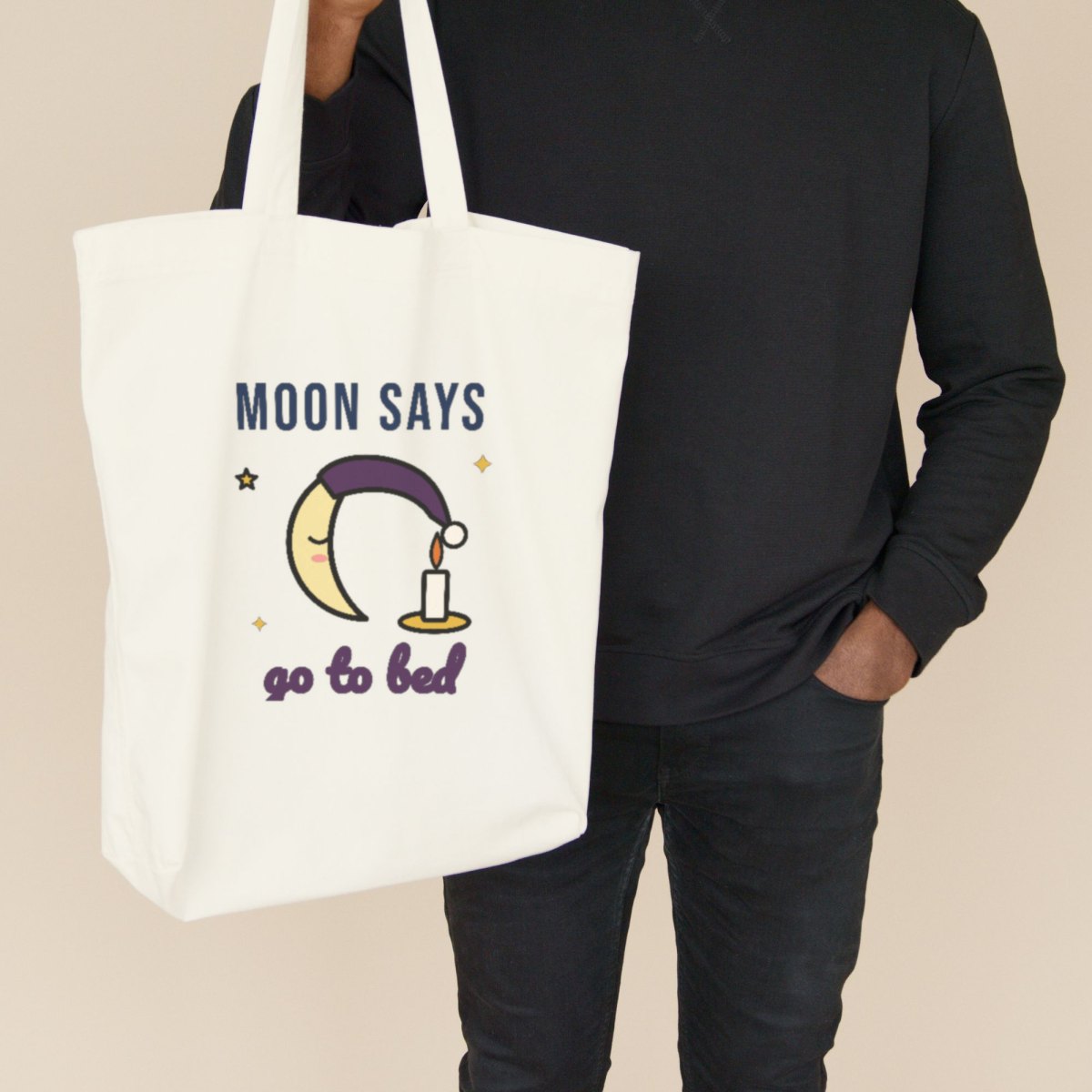 Moon Says Go to Bed Tote Bag, photo 2
