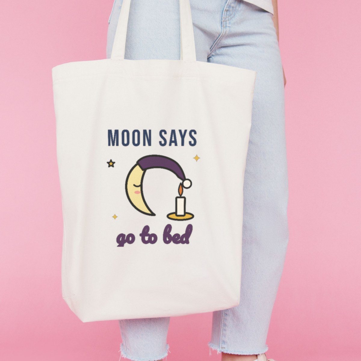 Moon Says Go to Bed Tote Bag, photo 3