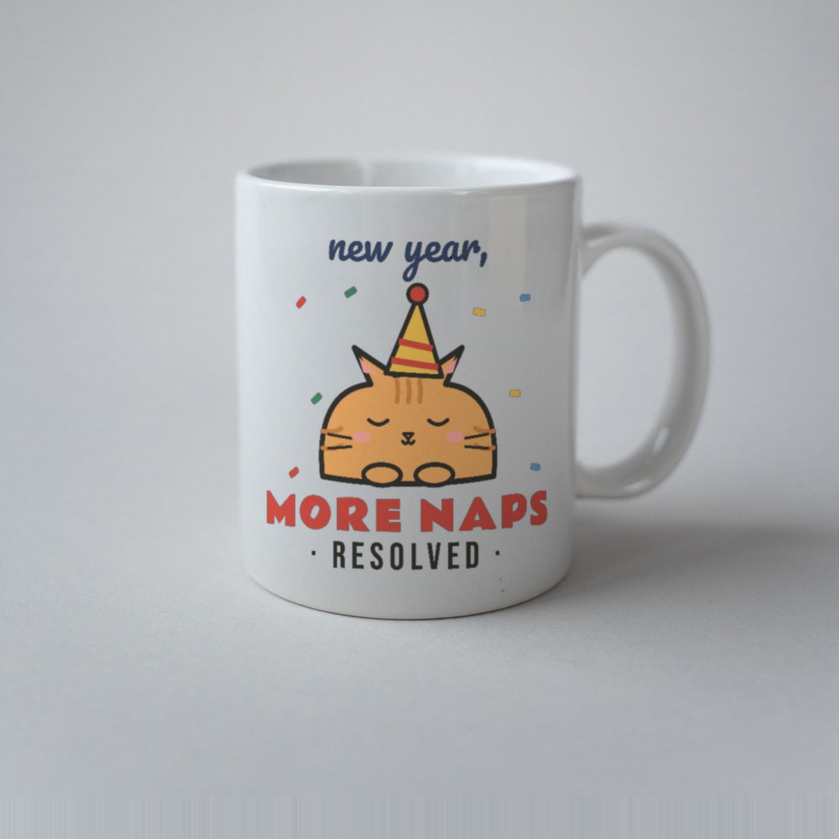 New Year, More Naps Mug in white
