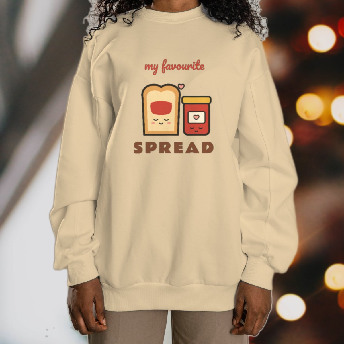 My Favourite Spread Sweatshirt in sand