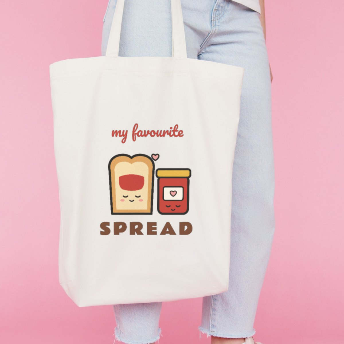 My Favourite Spread Tote Bag in natural
