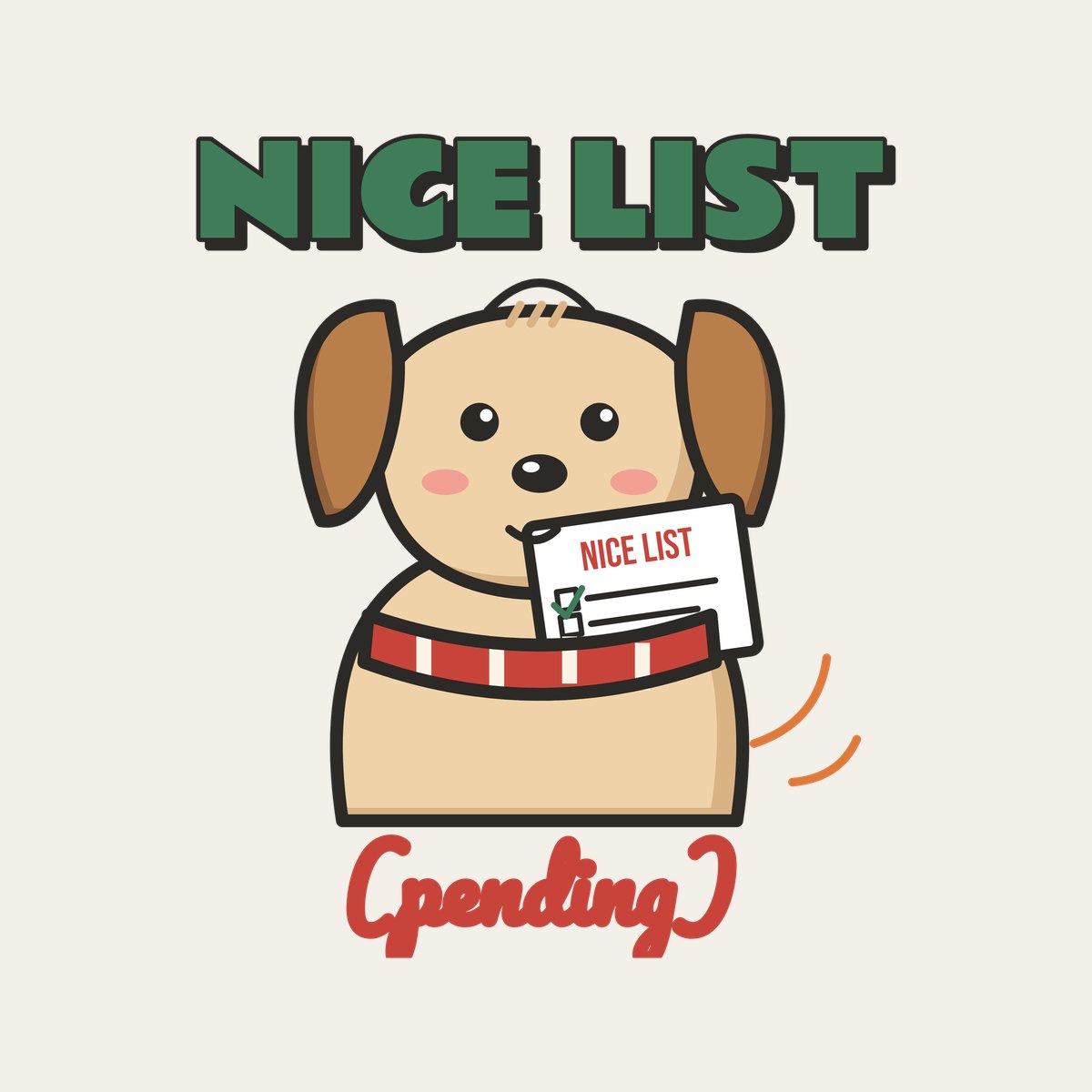 Nice List Hopeful design, close up
