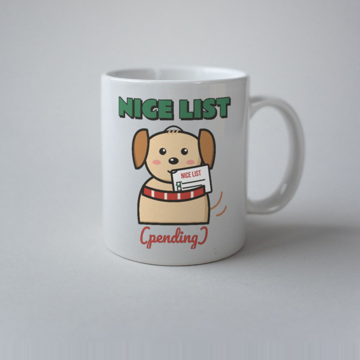 Nice List Hopeful Mug in white