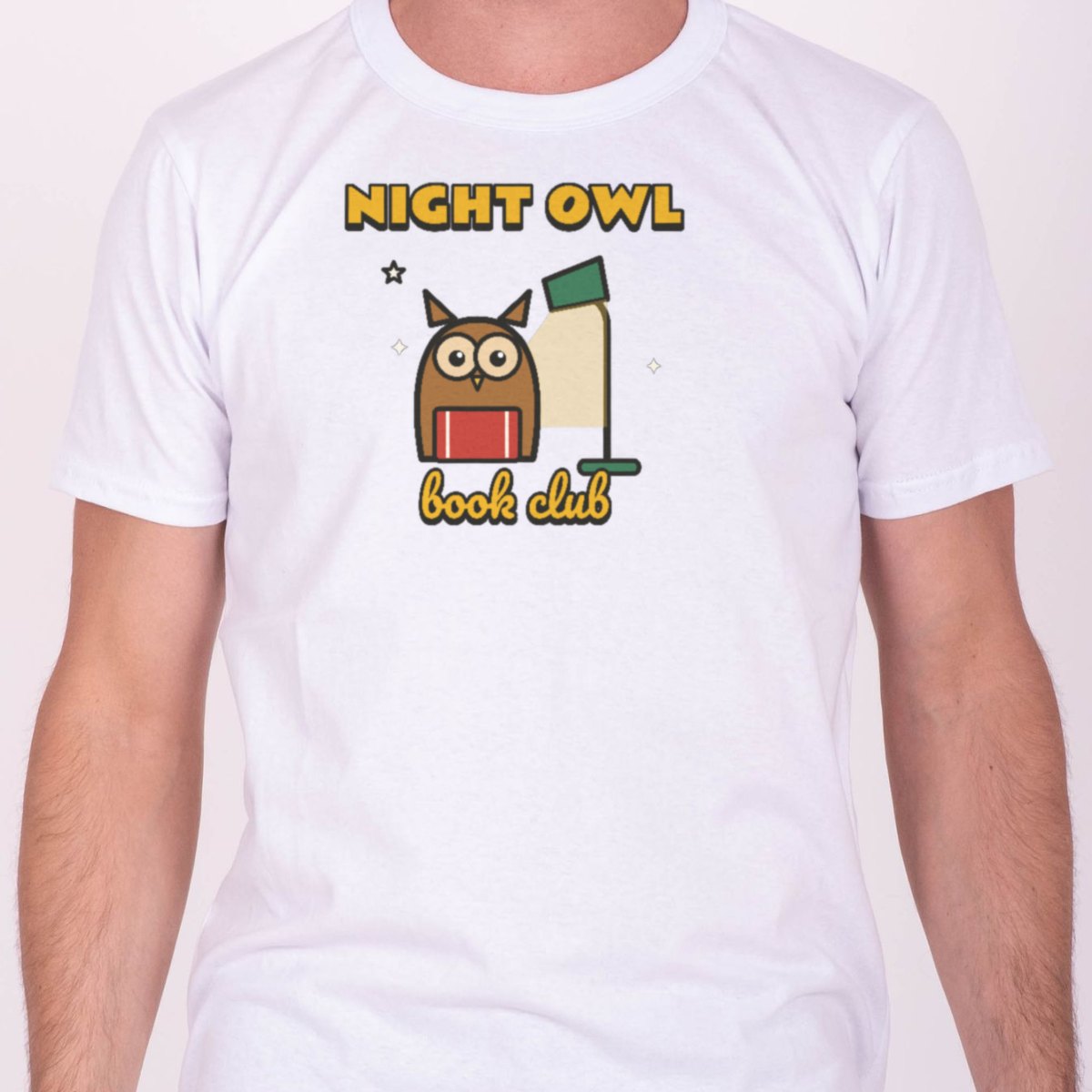 Night Owl Book Club Tee in white