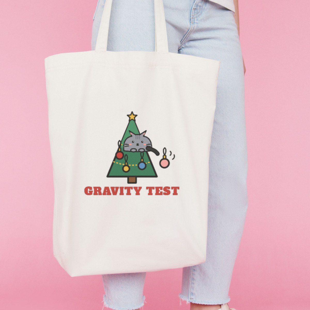 Gravity Test, Round Two Tote Bag in natural