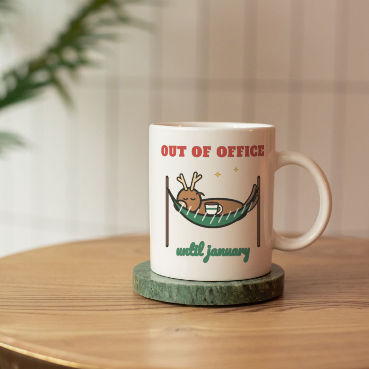 Out of Office Until January Mug, photo 2