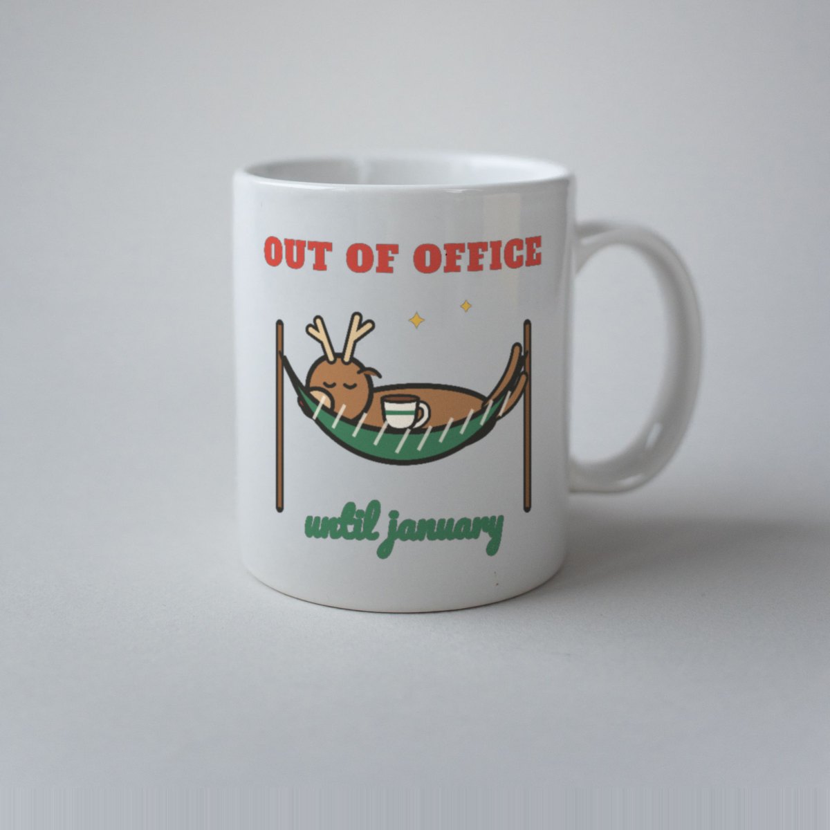 Out of Office Until January Mug, photo 3