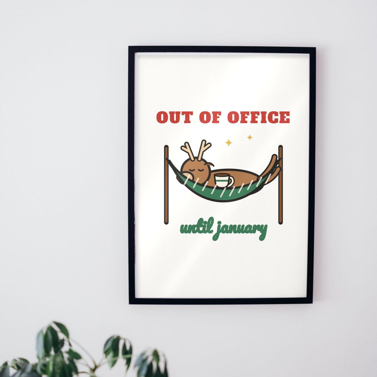 Out of Office Until January Art Print, photo 3