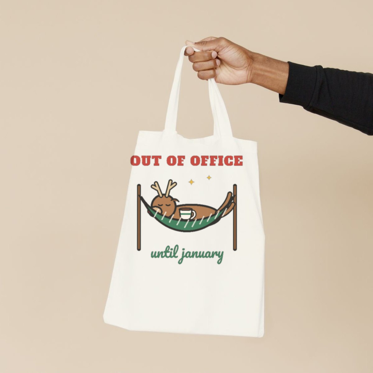 Out of Office Until January Tote Bag, photo 3
