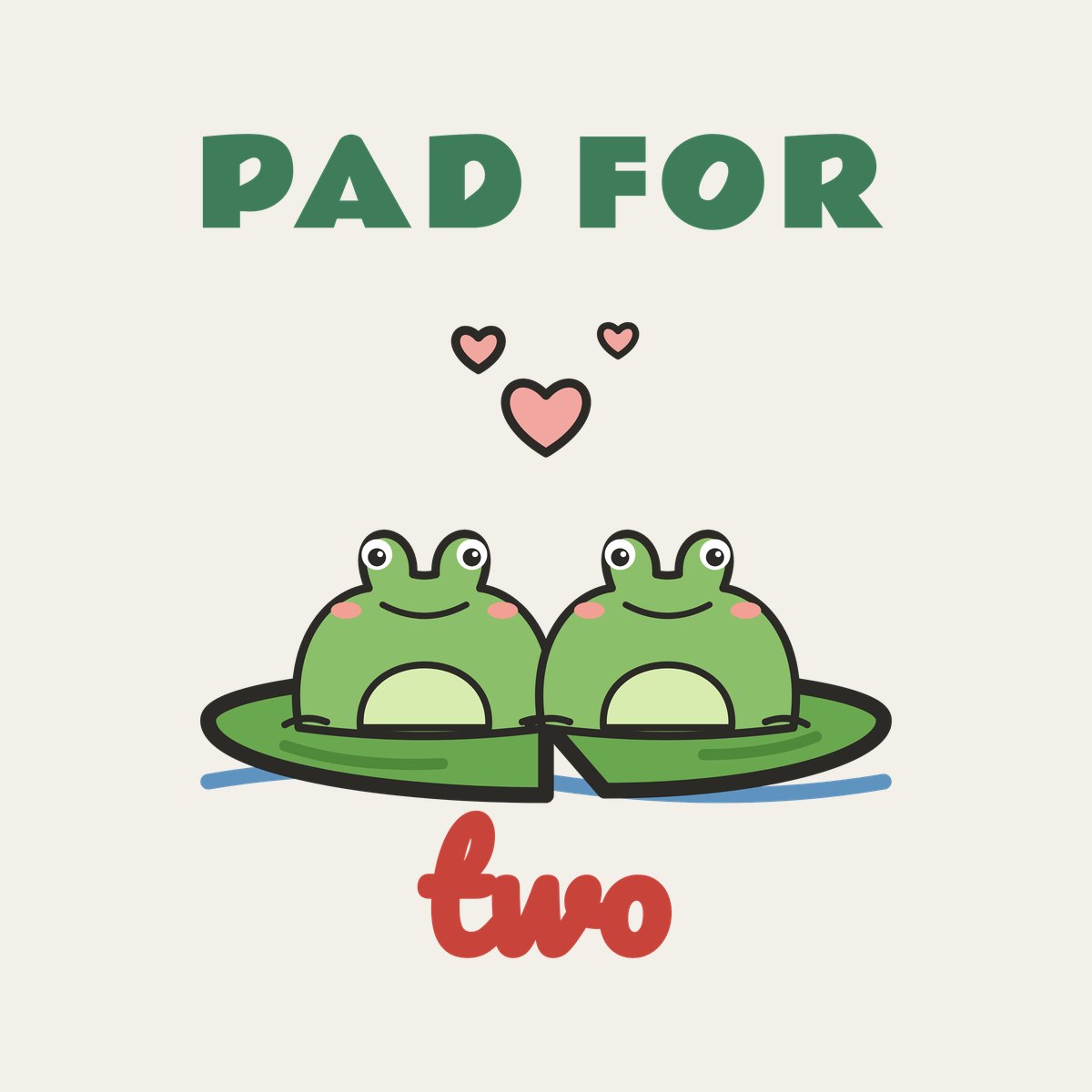 Pad for Two design, close up
