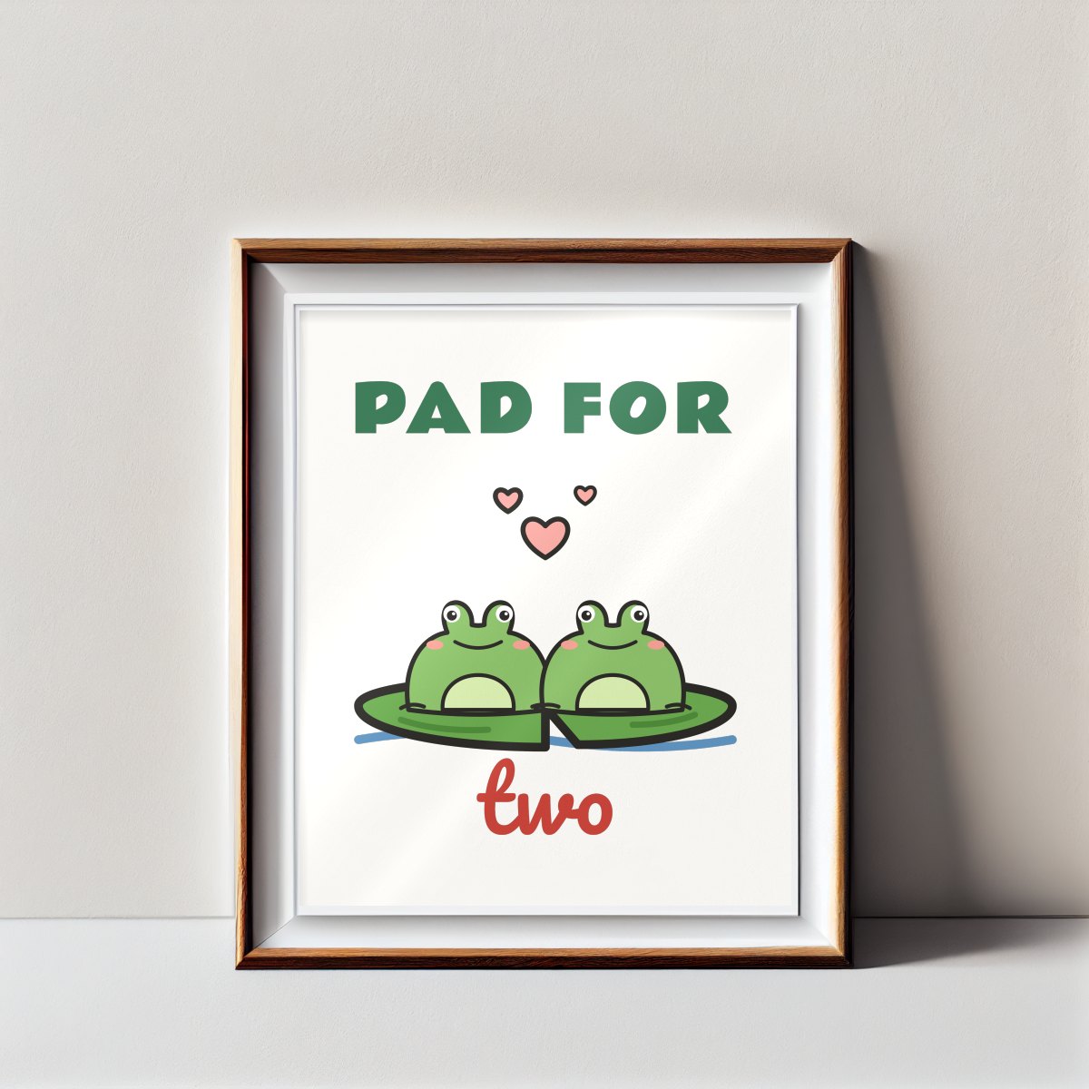 Pad for Two Art Print in matte white