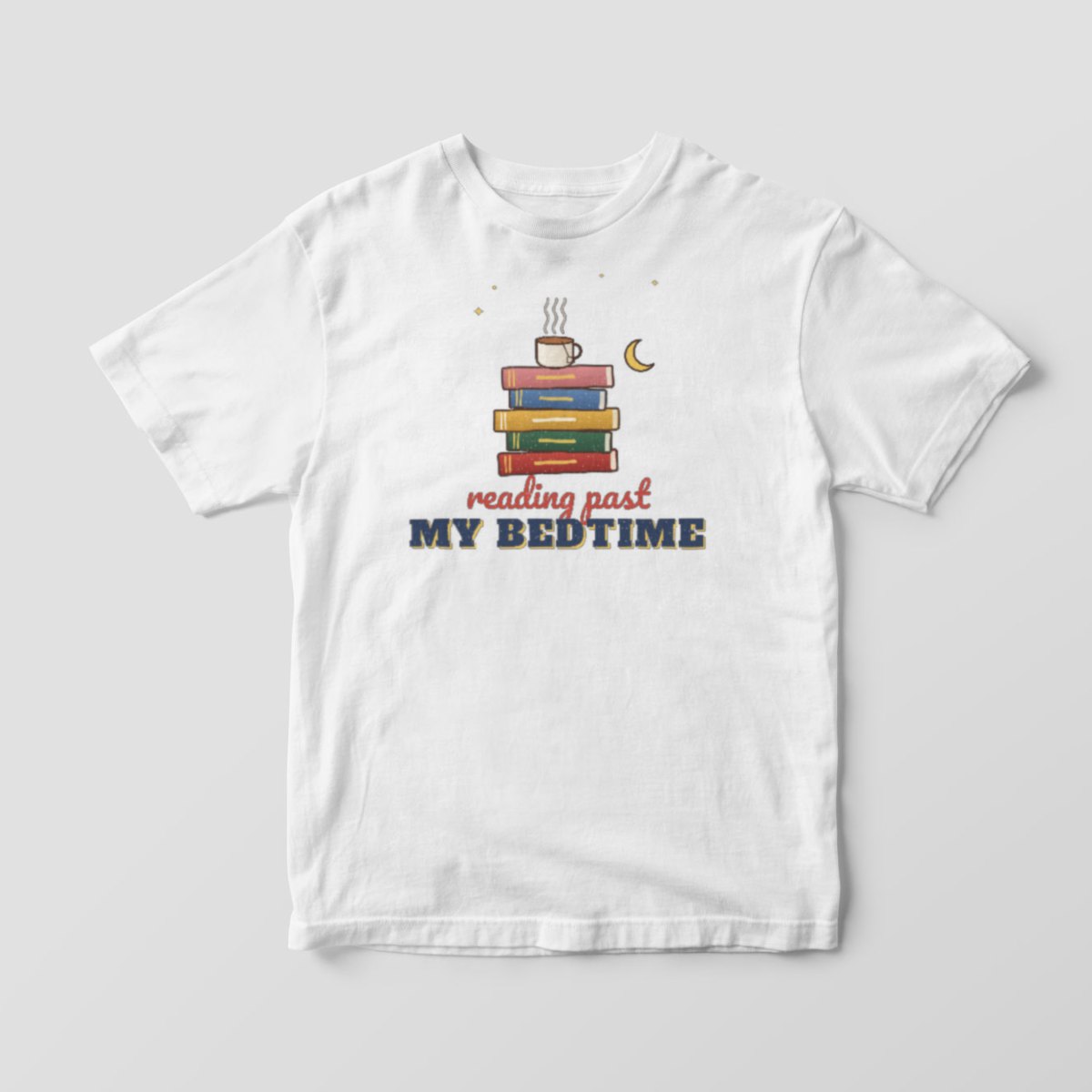 Reading Past My Bedtime Tee in white