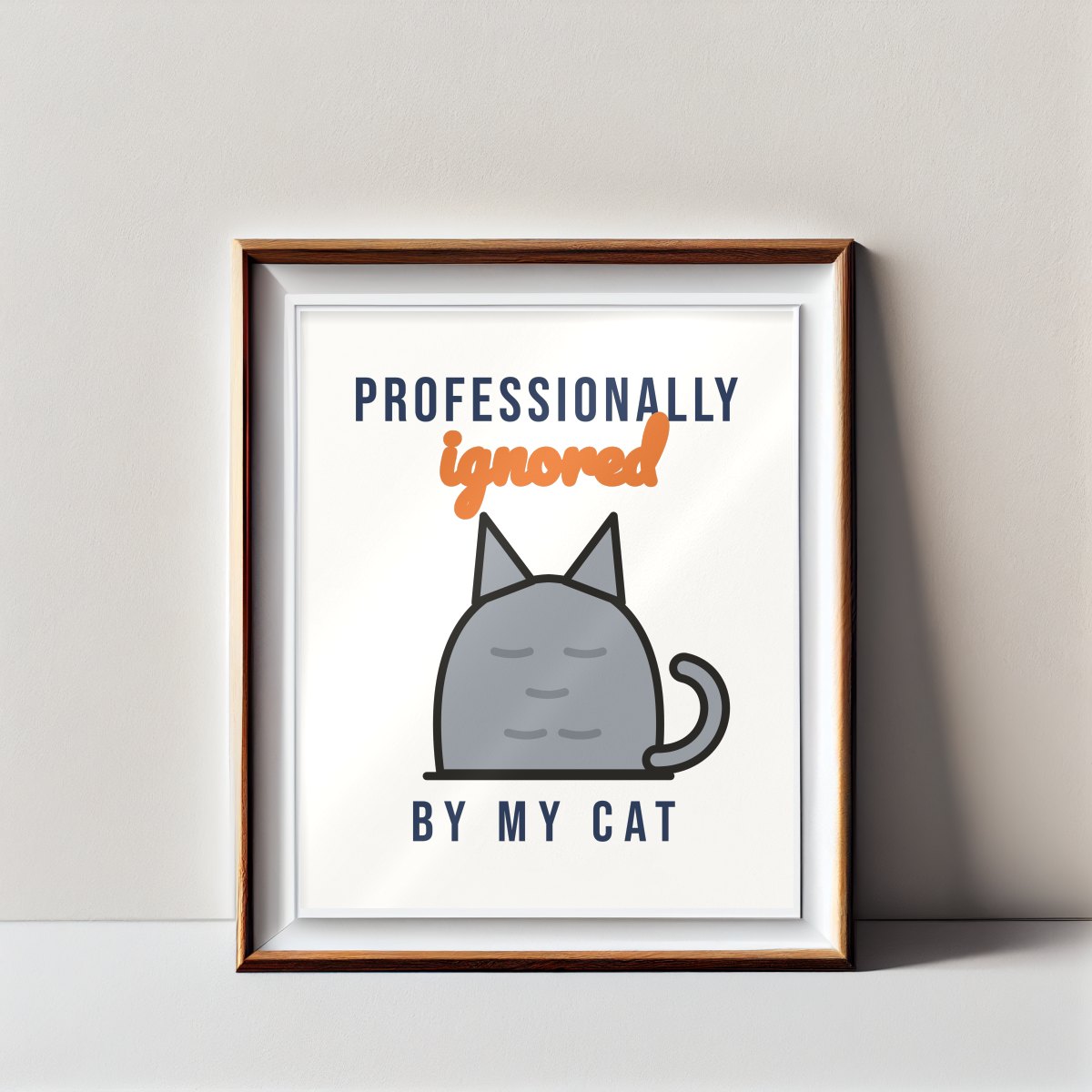 Professionally Ignored by My Cat Art Print, photo 2