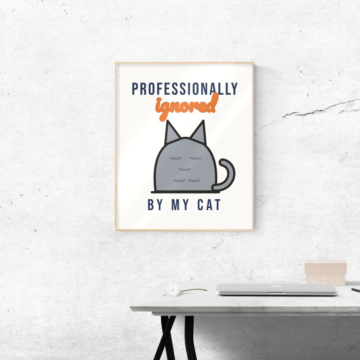 Professionally Ignored by My Cat Art Print, photo 3