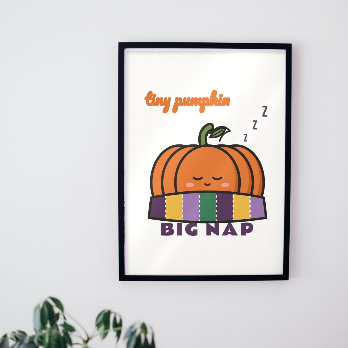 Tiny Pumpkin, Big Nap Art Print, photo 2